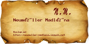 Neumüller Madléna névjegykártya